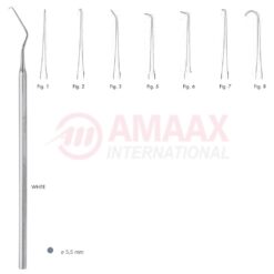 White Explorer Single Ended With Octagonal Handle Fig.1-8