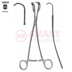 ALLENBERG ATRAUMATIC Vascular Clamp, Angled, 68 Degree, 235 mm (9 1/4"), Toothing DeBakey, with Retraction Blades