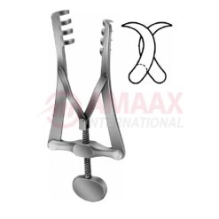 Allport Retractor 4x4 Prong Sharp 9.5cm, 8mmx22mm
