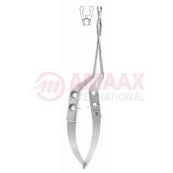 YASARGIL Aneurysm Clips, Applier Forceps Bayonet Shape MINI Titanium Clips 19cm Straight Jaw Fixed Double Action