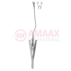 Applying Forceps for YASARGIL Clip, MINI, 70mm Bayonet, Shaft, Jaw Rotating, Round Handle