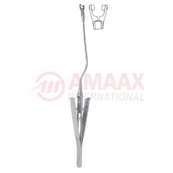 Applying Forceps for YASARGIL Clip, STANDARD, 70mm Bayonet, Shaft, Jaw Rotating, Round Handle