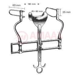 BALFOUR Abdominal Retractor 18cm/7" Lateral Blades 63x35mm, Center Blade 45x80mm, Spreading 180mm