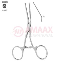 CASTANEDA Clamp 30 Degree 12 cm Jaw 48mm DeBakey Teeth, Graduated Jaw