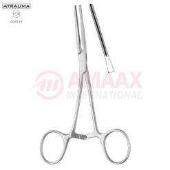 COOLEY Atraumatic Neonatal and Pediatric Clamp 14cm (5 1/2"), Straight, Shanks Angled, Very Delicate