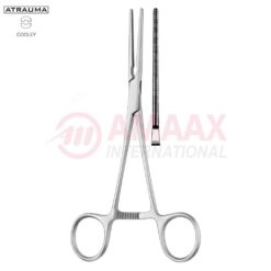 COOLEY ATRAUMATIC Patent-Ductus Clamp, Straight, 170 mm (6 3/4"), Toothing COOLEY, Jaw Length: 52 mm, For Pediatrics