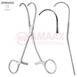 COOLEY Forceps Atraumatic 17cm Half Serrated