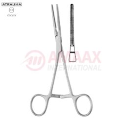 COOLEY ATRAUMATIC Patent-Ductus Clamp, Angled, 160 mm (6 1/4"), Toothing COOLEY, Jaw Length: 41 mm, For Pediatrics