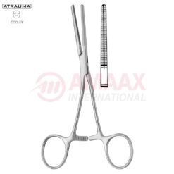 COOLEY Atraumatic Neonatal and Pediatric Clamp 14cm (5 1/2"), Straight, Shanks Angled