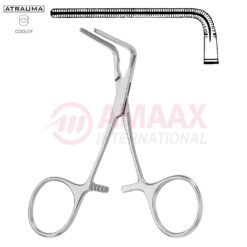 COOLEY ATRAUMATIC Vascular Clamp, Angled, 90 Degree, 100 mm (4"), Toothing COOLEY, Jaw Length: 41 mm