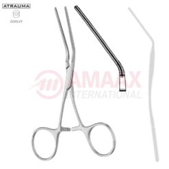 COOLEY ATRAUMATIC Vascular Clamp, Angled, 40 Degree, 120 mm (4 3/4"), Toothing COOLEY, Jaw Length: 50 mm