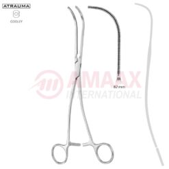 COOLEY Atraumatic Multi-Purpose Vascular Clamp 27cm (10 3/4"), Curved, Jaw Length 82,0mm