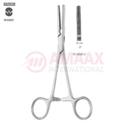 DARDIK Atraumatic Multi-Purpose Vascular Clamp 16cm (6 1/4"), Straight, Jaw Length 30,0mm, 2x3 Teeth