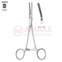 DARDIK Atraumatic Multi-Purpose Vascular Clamp 16cm/6", 15 Degree Angled, Jaw Length 30,0mm, 2x3 Teeth