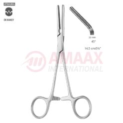 DARDIK Atraumatic Multi-Purpose Vascular Clamp 14.5cm (5 3/4"), 45 Degree Angled, Jaw Length 30,0mm, 2x3 Teeth
