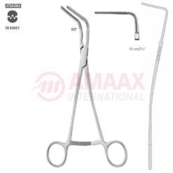 DeBakey Atraumatic Vascular Clamp 19cm (7 1/2"), 90 Degree Angled
