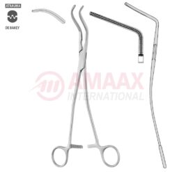 DeBakey ATRAUMATIC Vascular Clamp, Angled, 70 Degree, 265 mm (10 1/2"), S-Shaped, Toothing DeBakey, Jaw Length: 95 mm