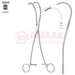 DeBakey-SEMB Atraumatic Aneurysm Clamp 25cm (10"), Curved, Serration 35mm, Jaw Length 55mm