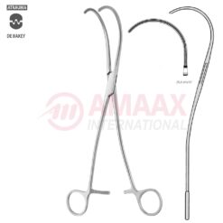 DeBakey-SEMB Atraumatic Aneurysm Clamp 25.5cm/10", Curved, Jaw Length 60mm