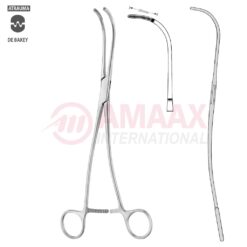 DeBakey ATRAUMATIC Dissecting And Ligature Forceps, Curved, 240 mm (9 1/2"), Toothing DeBakey, Jaw Length: 82 mm