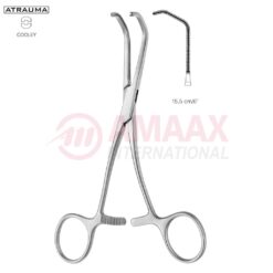 COOLEY Atraumatic Neonatal and Pediatric Clamp 15.5cm (6"), Double Curved, Very Delicate