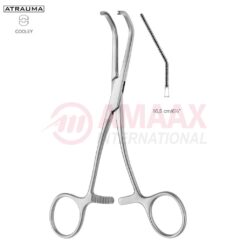 COOLEY Atraumatic Neonatal and Pediatric Clamp 16.5cm (6 1/2"), Angled Downwards, Very Delicate