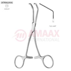 COOLEY Atraumatic Neonatal and Pediatric Clamp 15.5cm (6"), Medium Angled Downwards, Very Delicate