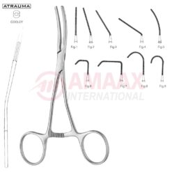 COOLEY Atraumatic Pediatric Clamp, Extra Delicate, Angled Downwards Shanks