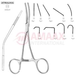 COOLEY Atraumatic Pediatric Clamp, Extra Delicate, Strongly Angled Downwards Shanks