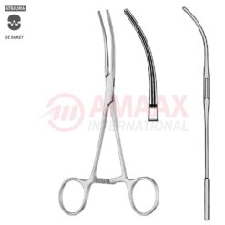 DeBakey ATRAUMATIC Vascular Clamp, Curved, 165 mm (6 1/2"), Toothing DeBakey, Jaw Length: 50 mm