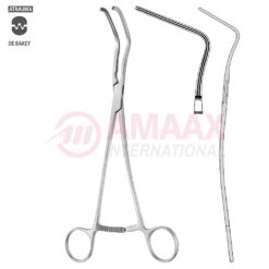 DeBakey-HARKEN ATRAUMATIC Vascular Clamp, Angled, 68 Degree, 245 mm (9 5/8"), Toothing DeBakey, Jaw Length: 86 mm