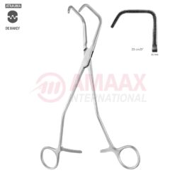 HOPT Atraumatic Vascular Clamp 23cm (9"), Angled, Jaw Length 40mm