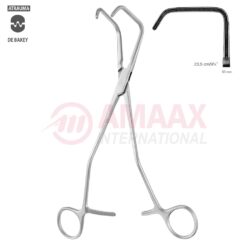 HOPT Atraumatic Vascular Clamp 23.5cm (9 1/4"), Angled, Jaw Length 50mm