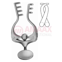 Jansen Self-Retaining Retractor Blunt 10cm 3x4 Teeth Jaw Width: 18mm