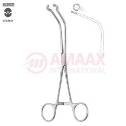 JAVID Carotid Shunt Clamp, Curved, 190 mm (7"), Serrated, dia 6 mm, Large