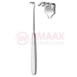 KLAPP Tendon Retractor 17.5cm 3 Prong 12x11mm Blunt