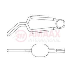 MUELLER Vessel Clip Knee Curved, Close Force 80g Side Angled 45 Degree, Closing Force 80 gms