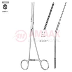 POTTS Atraumatic Coarctation Clamp 22cm (8 3/4"), Straight, Jaw Length 60mm, Angled Upwards Shanks