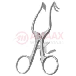 Plester Retractor Blunt 11cm Full Blade Right, 2 Prongs on Left