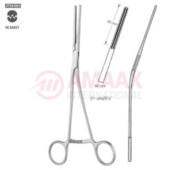 POTTS Atraumatic Coarctation Clamp 21cm (8 1/4"), Straight, Serration 30mm, Jaw Length 60mm, Angled Upwards Shanks