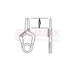 YASARGIL Aneurysm Clips, MINI Permanent, 3mm Straight Fine, Closing Force 110 gms, Opening 3,3mm