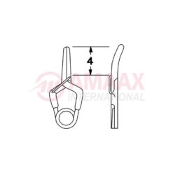 YASARGIL Aneurysm Clips, MINI Permanent, 4mm Slightly Curved, Closing Force 110 gms, Opening 3.6mm