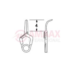 YASARGIL Aneurysm Clips, MINI Permanent, 4mm Strong Curved Fine, Closing Force 110 gms, Opening 3.6mm