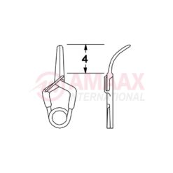 YASARGIL Aneurysm Clips, MINI Permanent, 4mm Curved Fine, Closing Force 110 gms, Opening 3.8mm