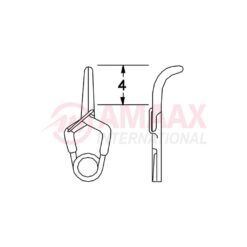 YASARGIL Aneurysm Clips, MINI Permanent, 4mm Strong Curved, Closing Force 110 gms, Opening 3.5mm