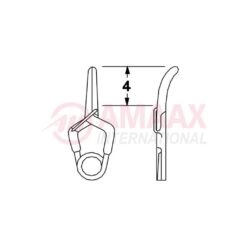 YASARGIL Aneurysm Clips, MINI Permanent, 4mm Curved, Closing Force 110 gms, Opening 3.6mm