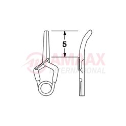 YASARGIL Aneurysm Clips, MINI Permanent, 5mm Curved, Closing Force 110 gms, Opening 4.0mm