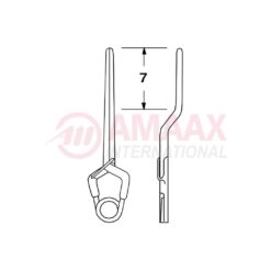 YASARGIL Aneurysm Clips, MINI Permanent, 7mm Bayonet, Closing Force 130 gms, Opening 5.7mm