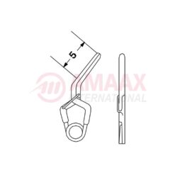 YASARGIL Aneurysm Clips, MINI Permanent, 5mm Angled 45 Degree, Closing Force 130 gms, Opening 3.5mm
