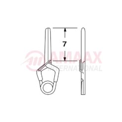 YASARGIL Aneurysm Clips, MINI Permanent, 7mm Straight, Closing Force 110 gms, Opening 4.6mm
